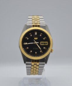 Clarinda Watches Seiko 5 SNXJ90 mod Best quality Seiko mods Seiko datejust Black gold textured dial 1