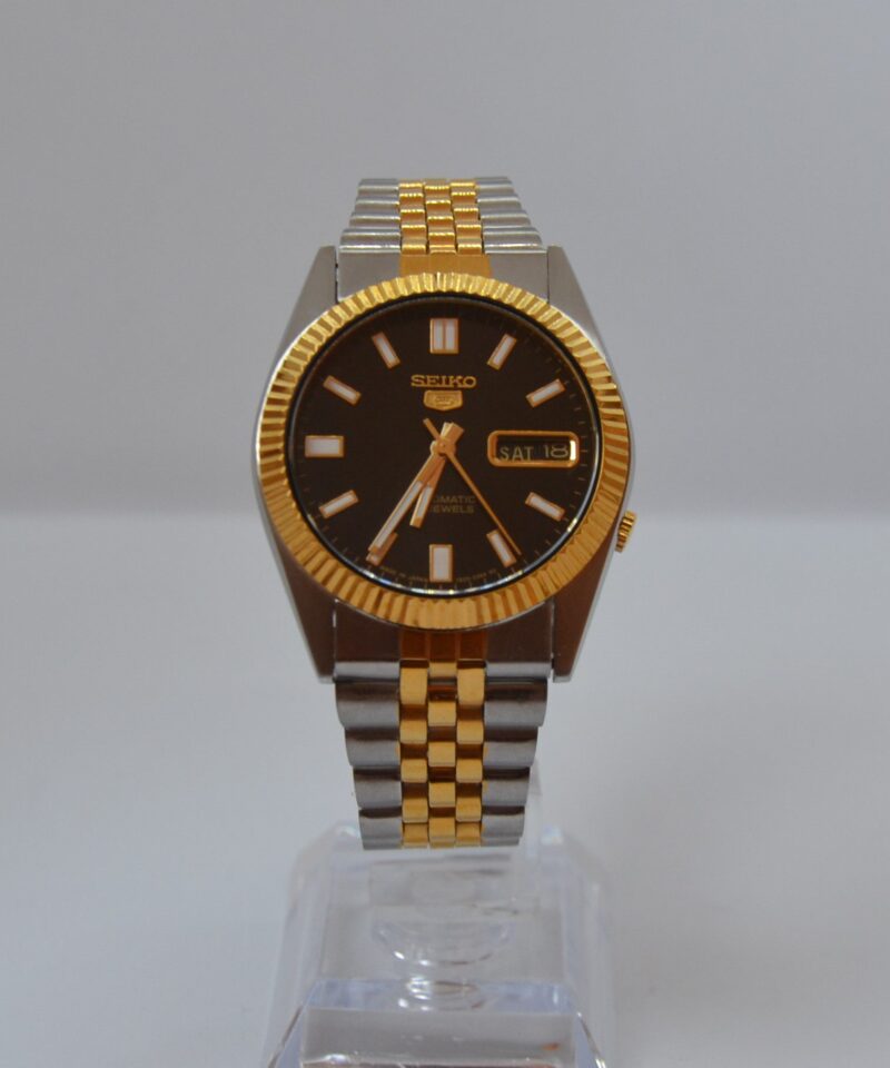 Seiko SNXJ90 mod Black Sunburst dial 1