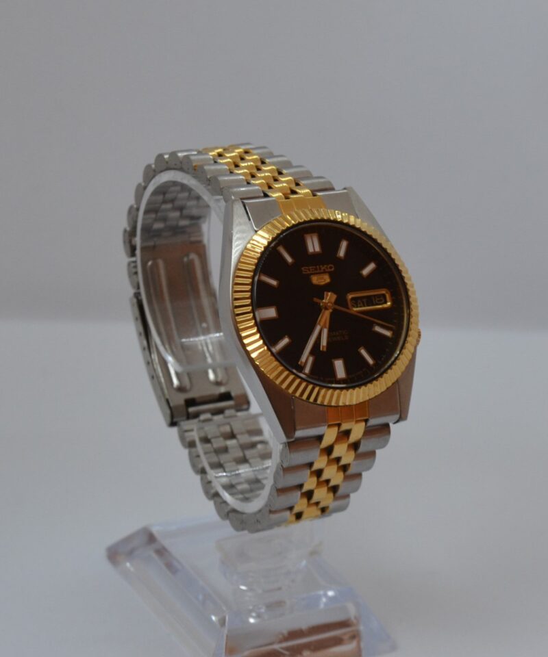 Seiko SNXJ90 mod Black Sunburst dial 3