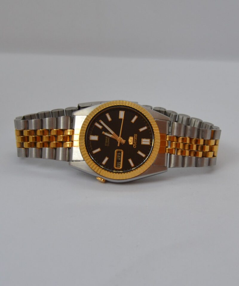 Seiko SNXJ90 mod Black Sunburst dial 5
