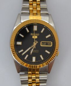 Seiko SNXJ90 mod Black Sunburst dial 8