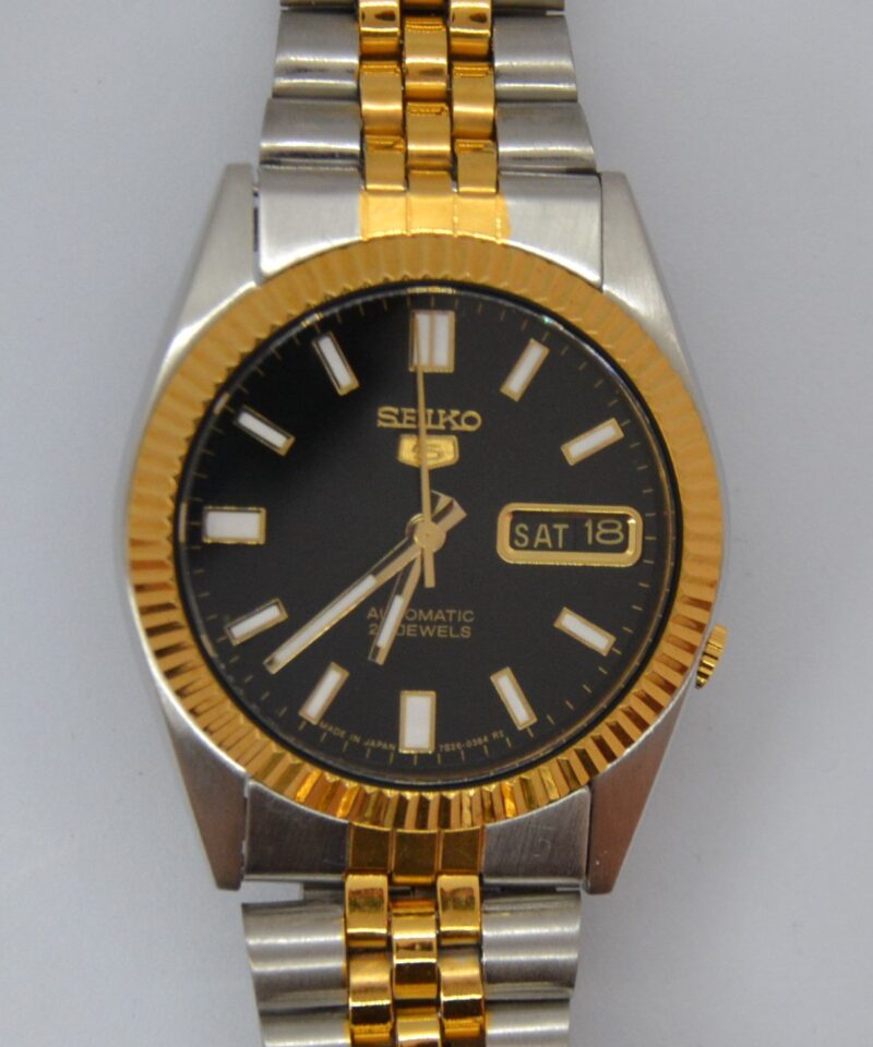 Seiko SNXJ90 mod Black Sunburst dial 8