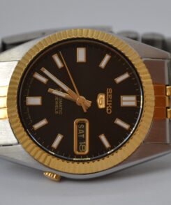 Seiko SNXJ90 mod Black Sunburst dial 9