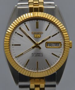 Best Seiko Mods Clarinda Watches Seiko 5 SNXJ90 mod American Psycho watch Patrick Bateman watch Seiko datejust twotone 2