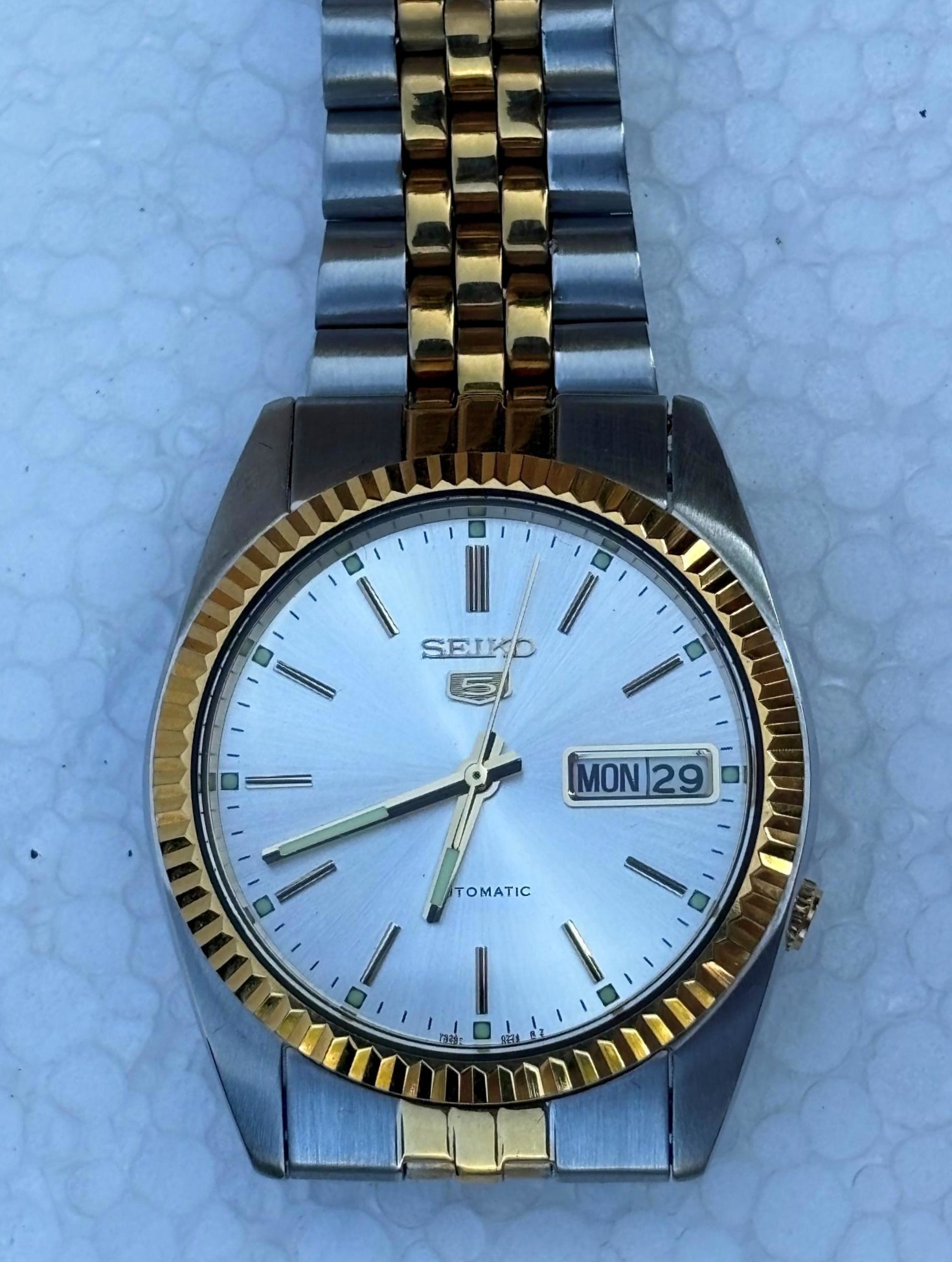 Clarinda Watches SNXJ90 vs Rolex datejust American Psycho watch Seiko datejust Outside shot 9